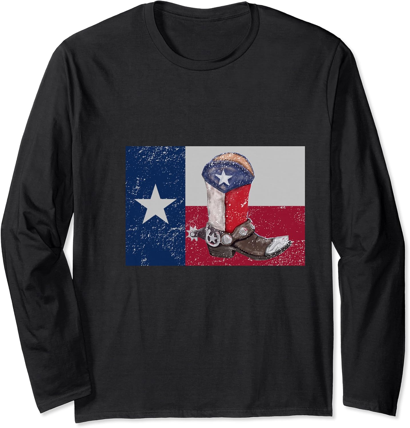 Texas Flag Western Cowboy Boot Texas State Pride Long